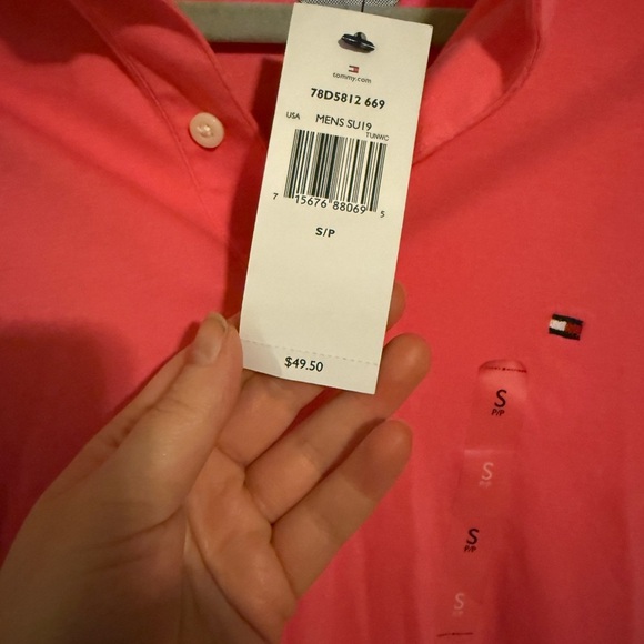 Tommy Hilfiger Pink Polo Shirt Classic Style - Picture 4 of 6